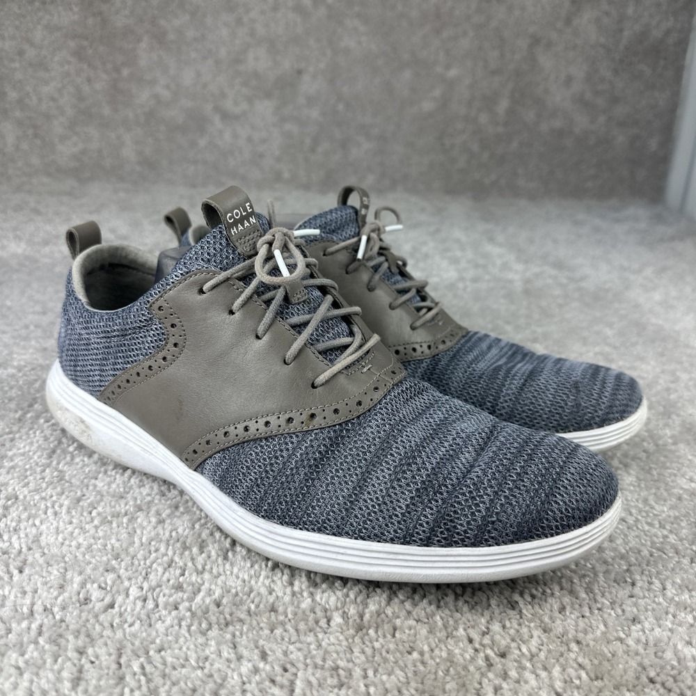 Cole Haan Grand Tour Knit Gray Oxford Shoes Model C31346 Men's Size 13 M